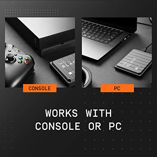 WD Black P10 Game Drive, Compatible with PS4, Xbox One, PC, Mac