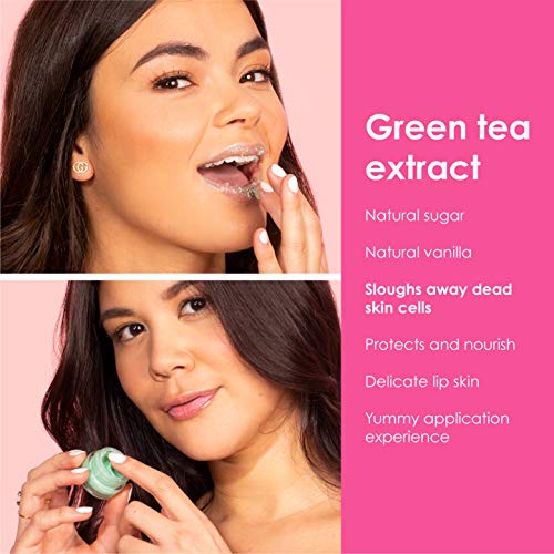 Winky Lux Sugared Matcha Lip Scrub | Exfoliating Lip Scrub with Green Tea Extract to Moisturize, Soften & Recharge Lips