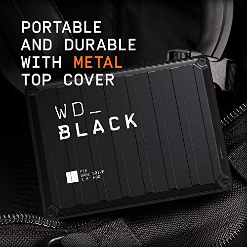 WD Black P10 Game Drive, Compatible with PS4, Xbox One, PC, Mac