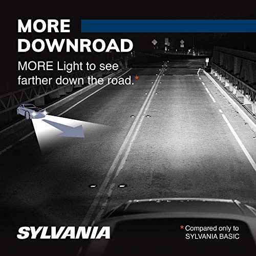 SYLVANIA - 9012 SilverStar - High Performance Halogen Headlight Bulb, High Beam, Low Beam and Fog Replacement Bulb, Brighter Downroad with Whiter Light (Contains 2 Bulbs)