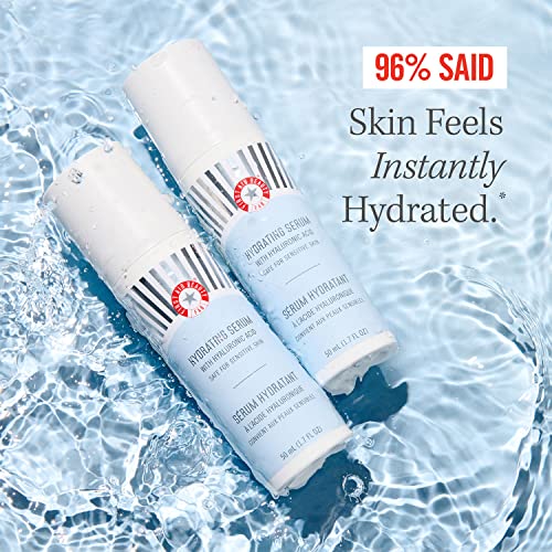 First Aid Beauty Hydrating Hyaluronic Acid Serum, Instantly Boosts Moisture + Provides 24 Hours of Hydration for All Skin Types, 1.7 oz