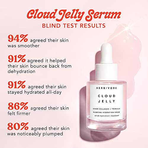 Herbivore - Natural Cloud Jelly Pink Plumping Hydration Serum With Vegan Collagen | Truly Natural, Clean Beauty (1 oz | 30 ml)