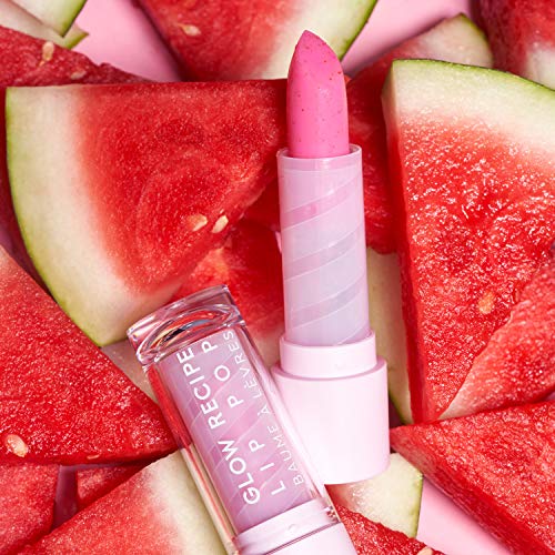 Glow Recipe Watermelon Glow Lip Pop - Exfoliating + Hydrating Lip Balm with Coconut Sugar + Watermelon Extract + Vitamin E + Macadamia Oil - 2-in-1 Hydrating Lip Balm - Cruelty-Free, Vegan (0.1oz)