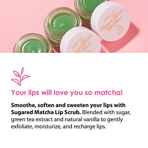 Winky Lux Sugared Matcha Lip Scrub | Exfoliating Lip Scrub with Green Tea Extract to Moisturize, Soften & Recharge Lips