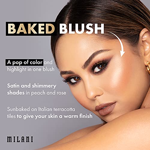 Milani Baked Blush & Baked Highlighter - Shape, Contour & Highlight Face for a Shimmery or Matte Finish