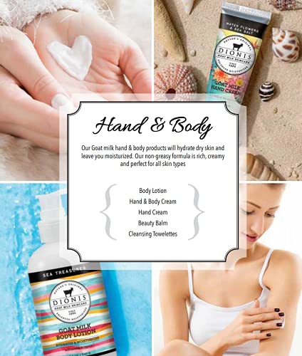 Dionis - Goat Milk Skincare White Jasmine & Shea Scented Hand Cream (1 oz) - Set of 4 - Made in the USA - Cruelty-free and Paraben-free