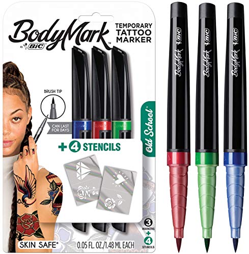 BIC BodyMark Temporary Tattoo Marker, Henna Vibes, Assorted Colors