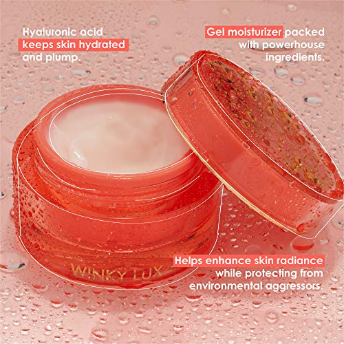 Winky Lux Dream Gelee Moisturizing Face Gel, Hydrating Skin Care Infused with Salicylic Acid, Hyaluronic Acid, Aloe Vera Extract and Caffeine 50g