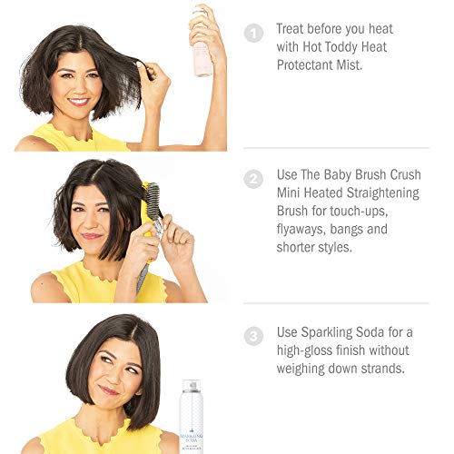 Drybar The Baby Brush Crush. Heated Straightening Brush. Compact and Travel-Friendly